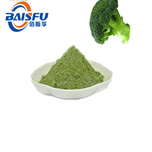Baisfu High Quality pure natural Freeze Dried Broccoli Powder  light green powder Glucoraphanin CAS No. 21414-41-5 for Nutritional supplements and dietary supplements