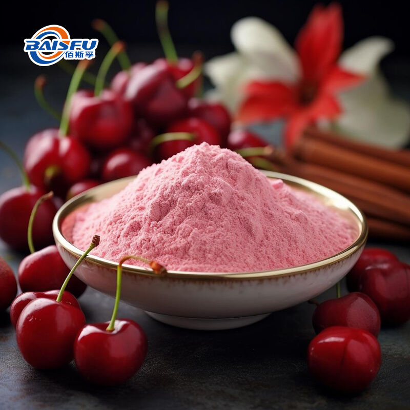Baisfu pure plant extract Cherry powder high quality pink powder for food addtive and cosmetic