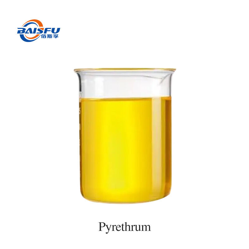 Baisifu Professional Supply Pyrethrum Extract Pyrethrum Water-Soluble Pyrethrins 50% CAS 8003-34-7 Yellow Liquid For Biocide